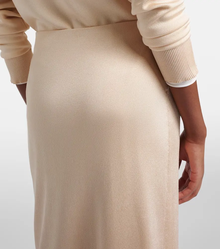 Bottega Veneta Knitted silk midi skirt | Thumbnail 5