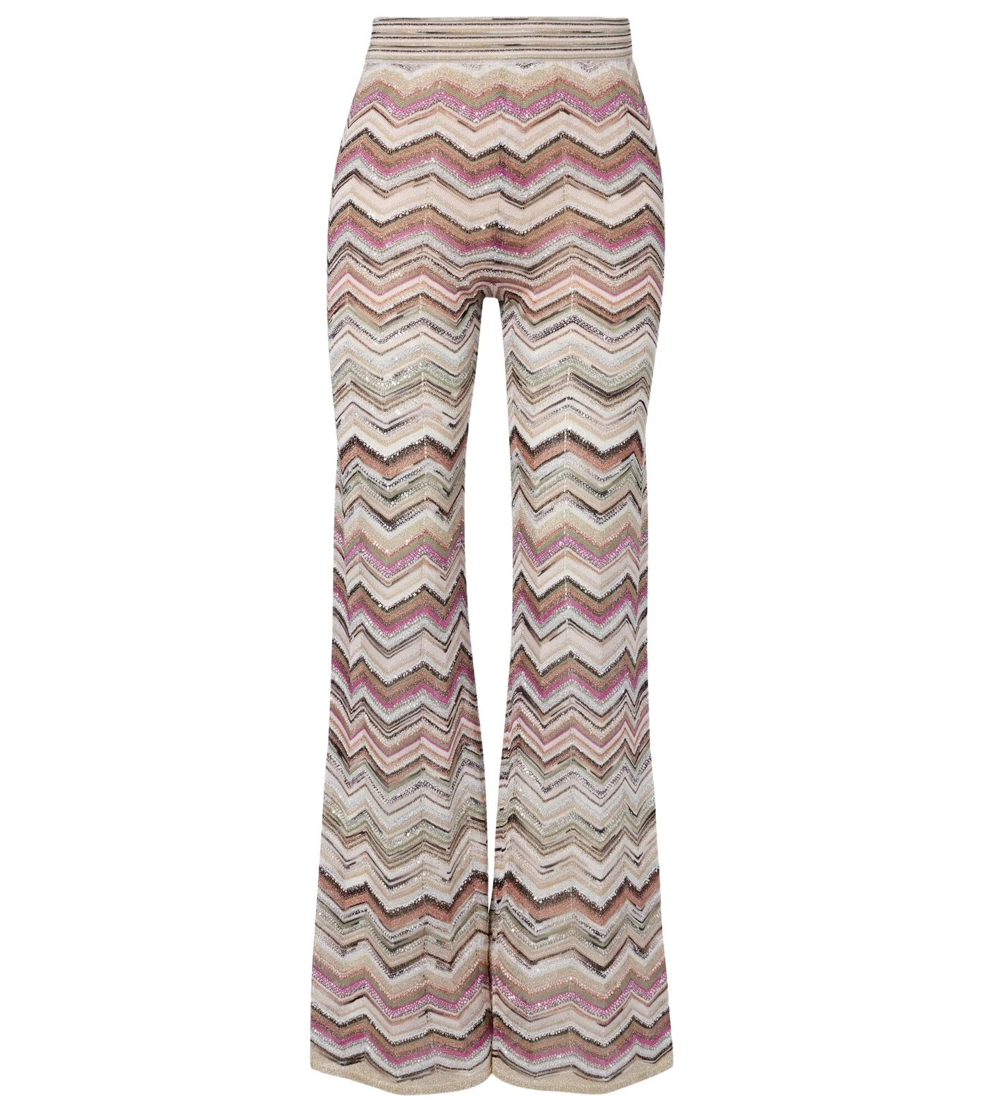Zigzag lamé wide-leg pants Zigzag lamé wide-leg pants