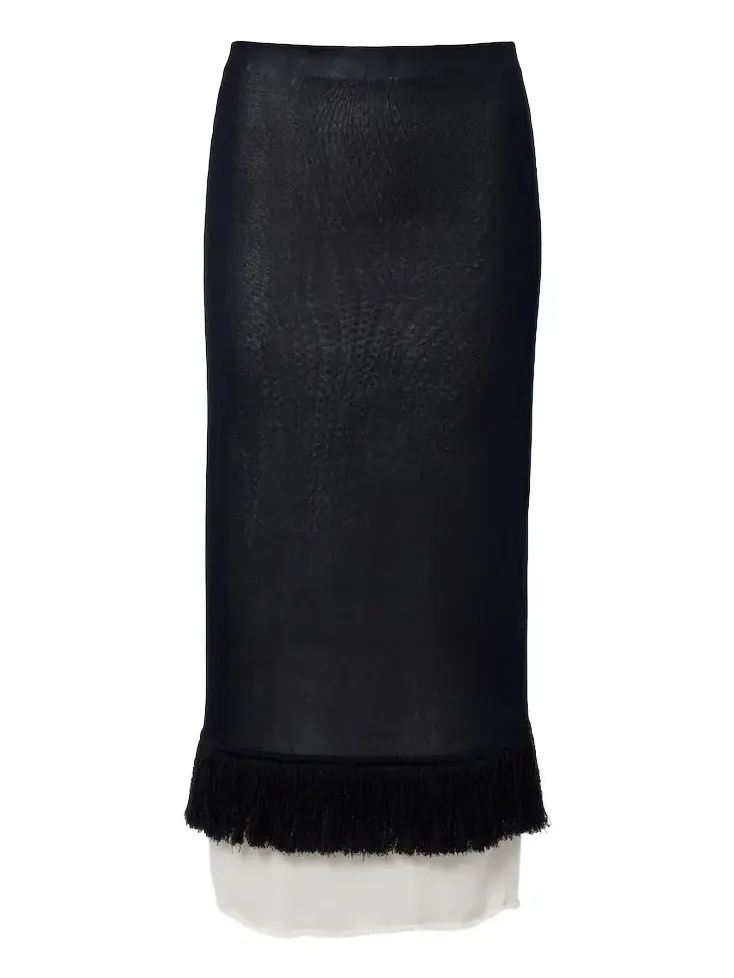 Knitted silk midi skirt Knitted silk midi skirt