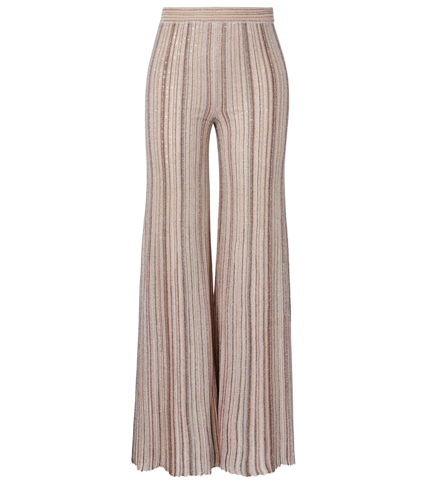 Missoni Sequined striped lamé wide-leg pants