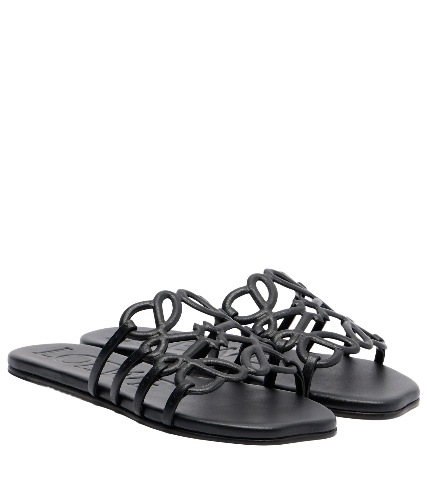Loewe Paula's Ibiza Petal Anagram leather slides