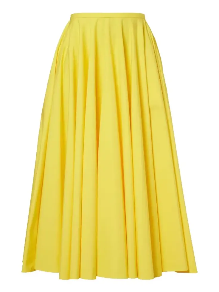 Pleated cotton midi skirt Pleated cotton midi skirt