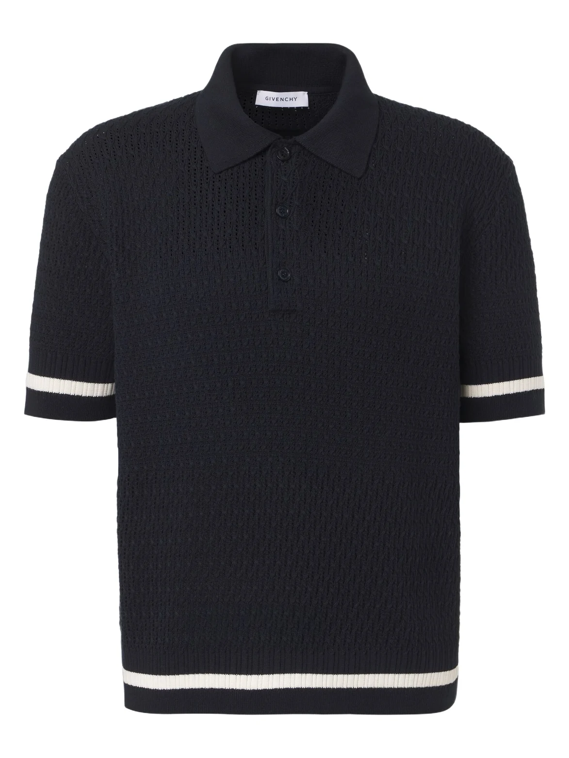 Givenchy Crochet cotton polo shirt