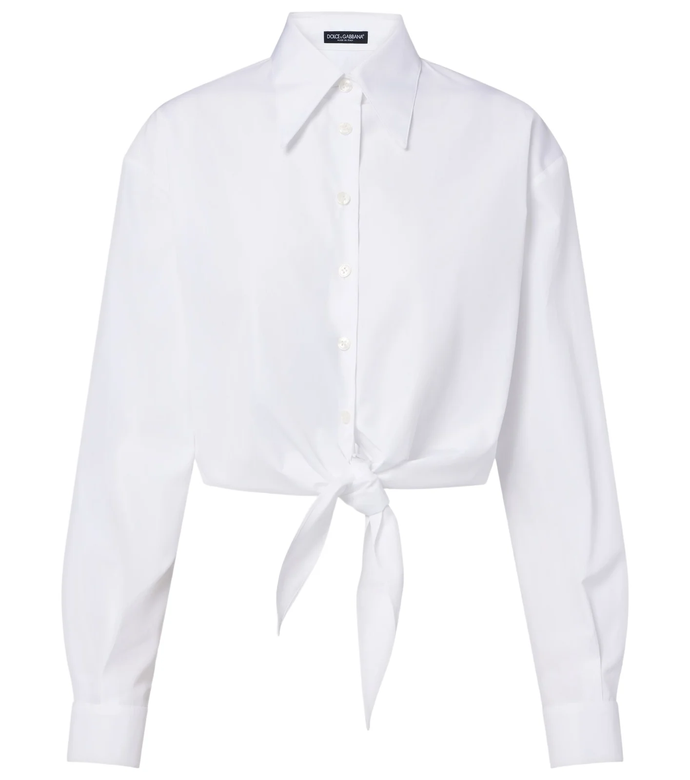 Cropped cotton poplin shirt Cropped cotton poplin shirt
