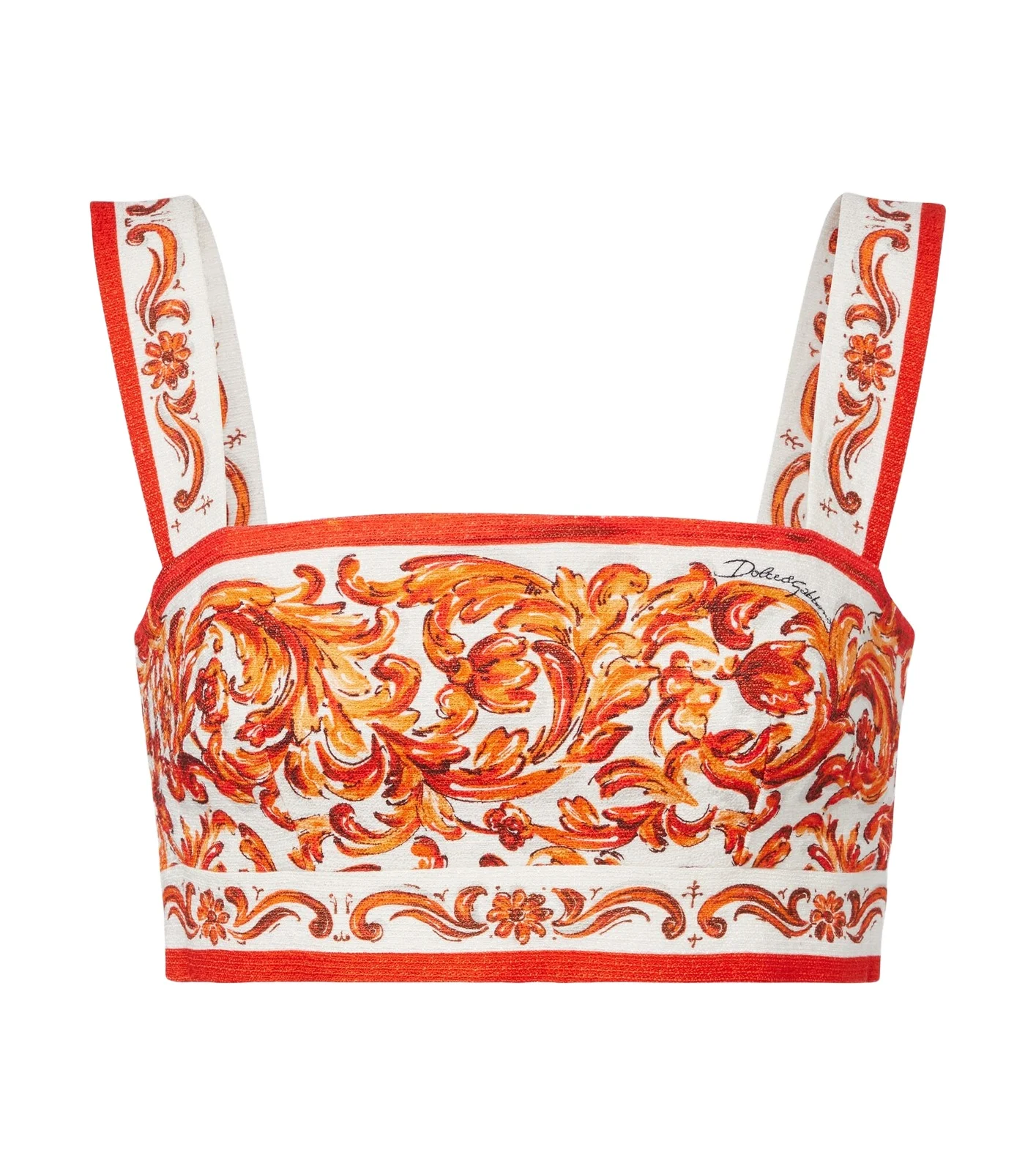 Majolica printed crop top Majolica printed crop top
