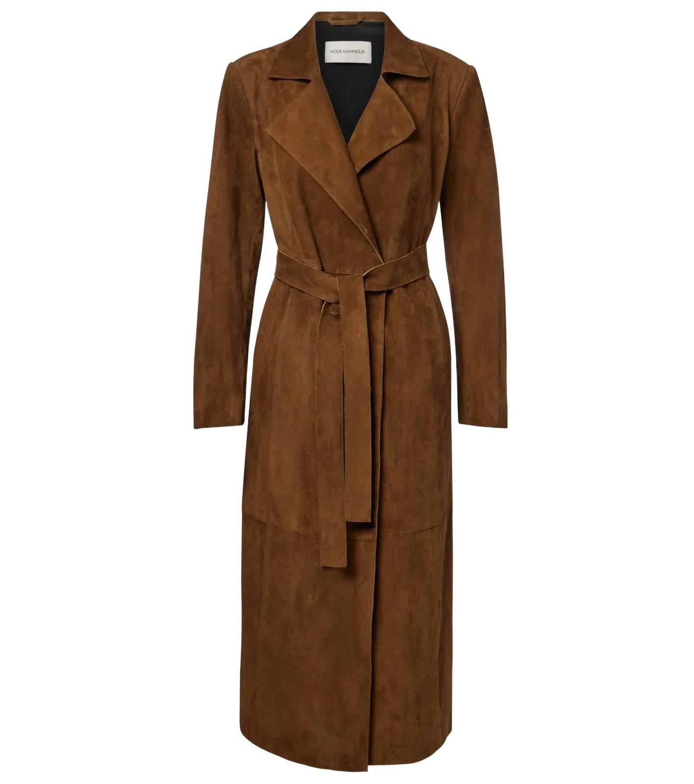 Winona belted suede wrap coat