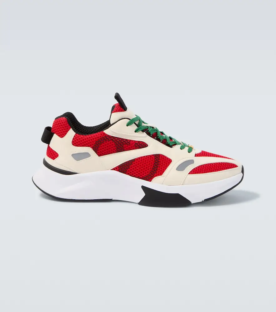 Valentino Garavani Demiyee suede-trimmed sneakers | Thumbnail 3 Valentino Garavani Demiyee suede-trimmed sneakers | Thumbnail 3