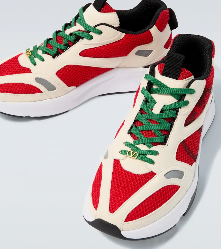 Valentino Garavani Demiyee suede-trimmed sneakers | Thumbnail 4 Valentino Garavani Demiyee suede-trimmed sneakers | Thumbnail 4