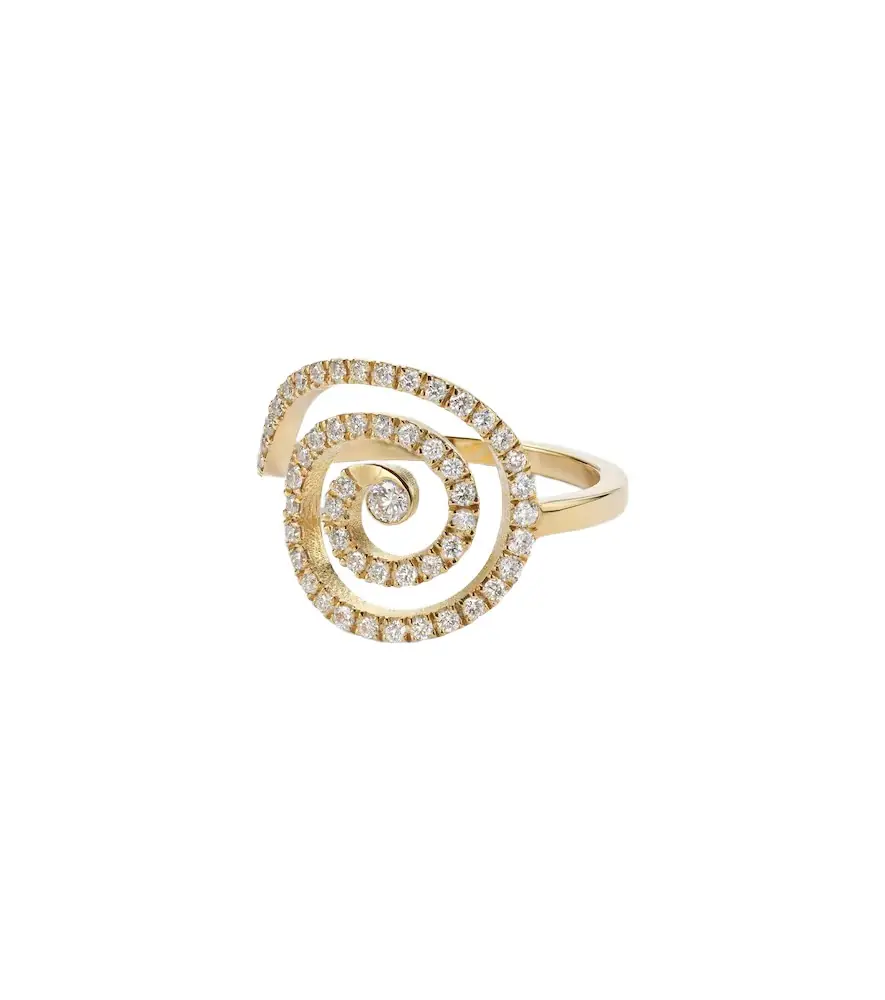 Ileana Makri Spira 18kt gold ring with diamonds | Image 1 Ileana Makri Spira 18kt gold ring with diamonds | Image 1