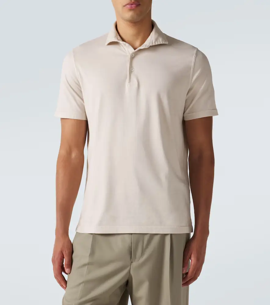 FEDELI Cotton jersey polo shirt | Thumbnail 4
