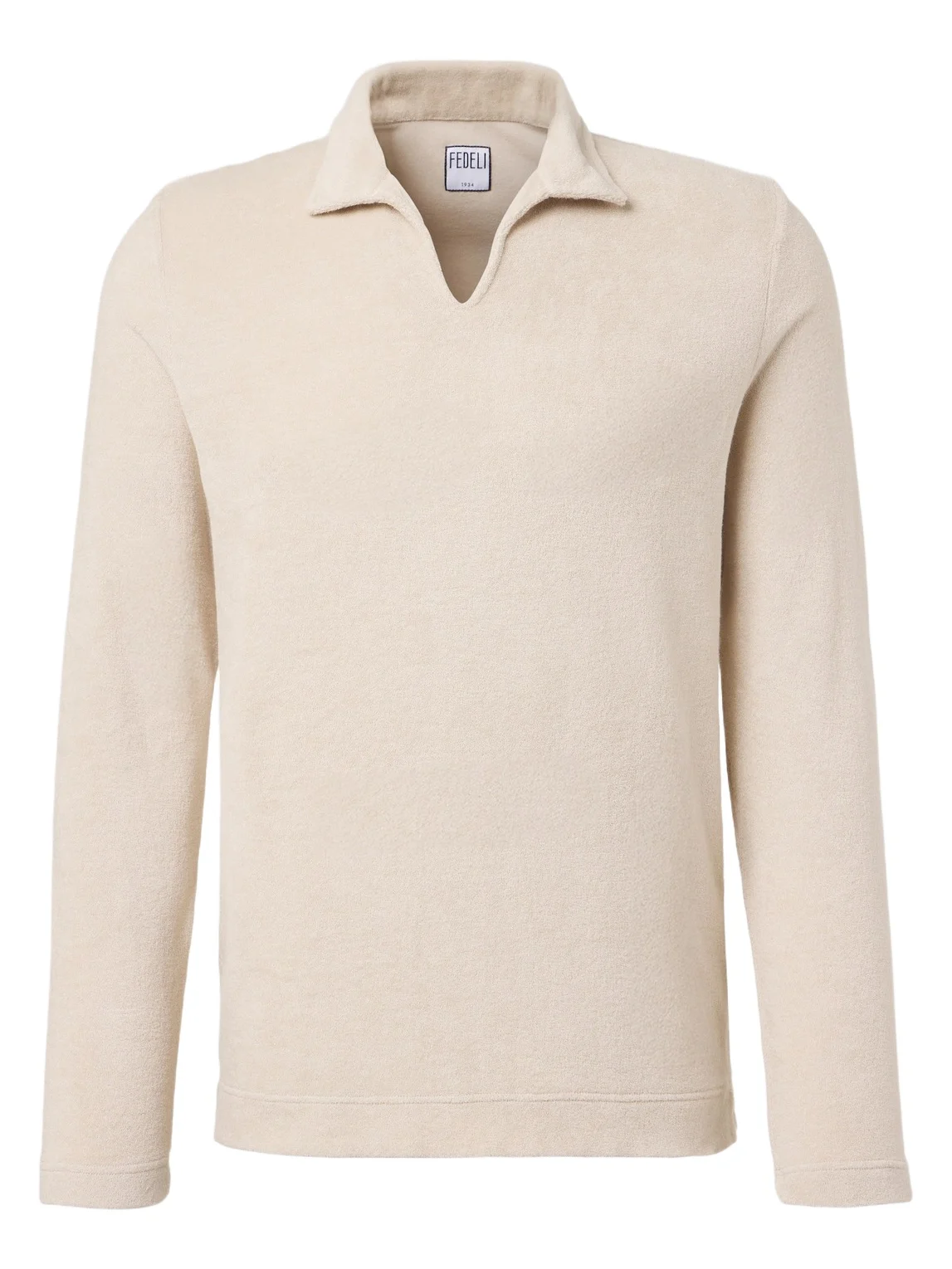 FEDELI Cotton terry polo shirt