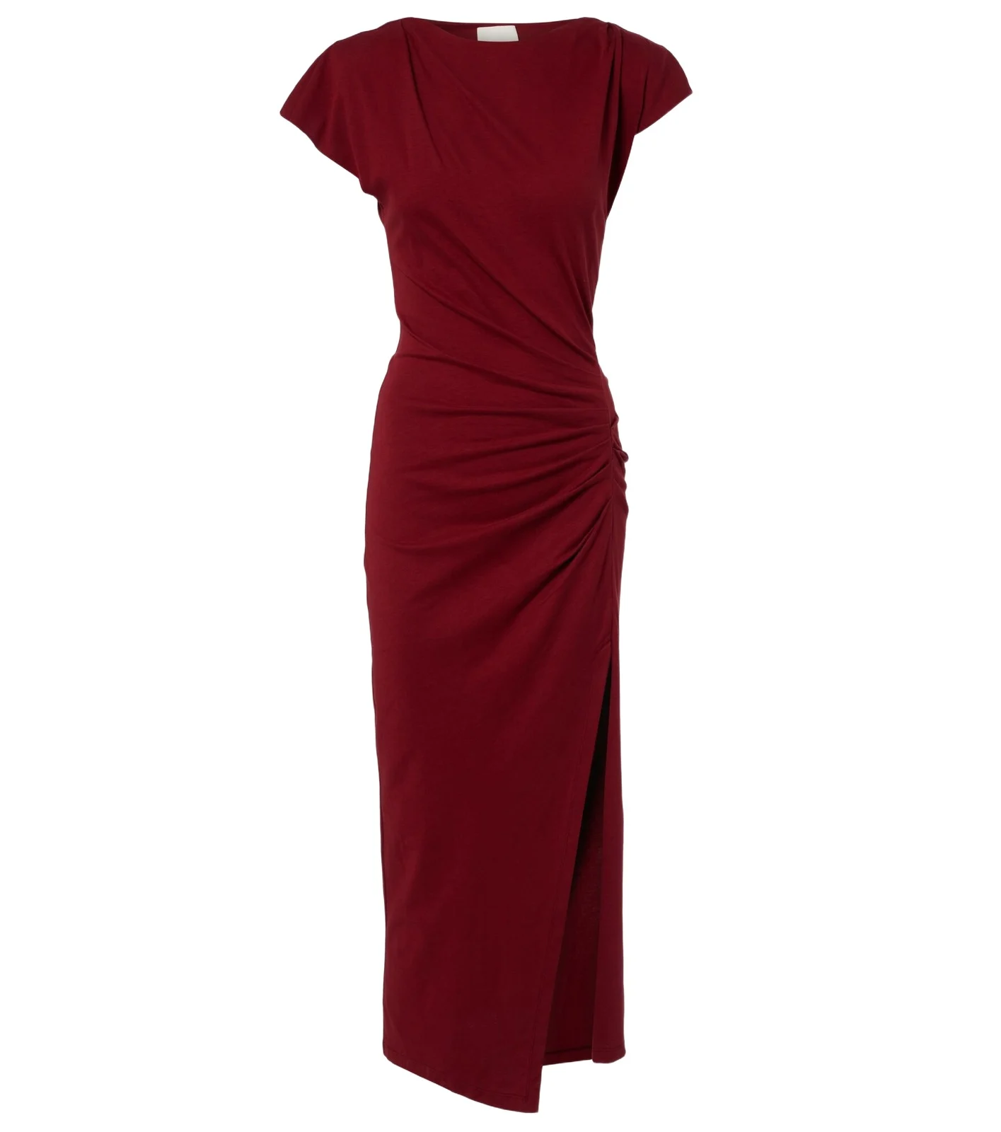 Nadela gathered cotton jersey midi dress