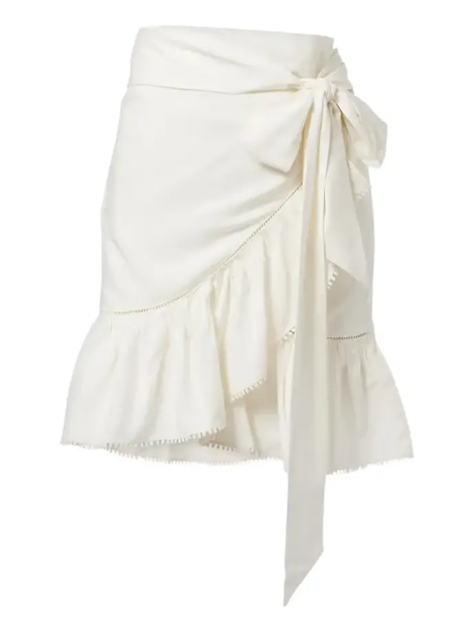 Mempster ruffled wrap skirt