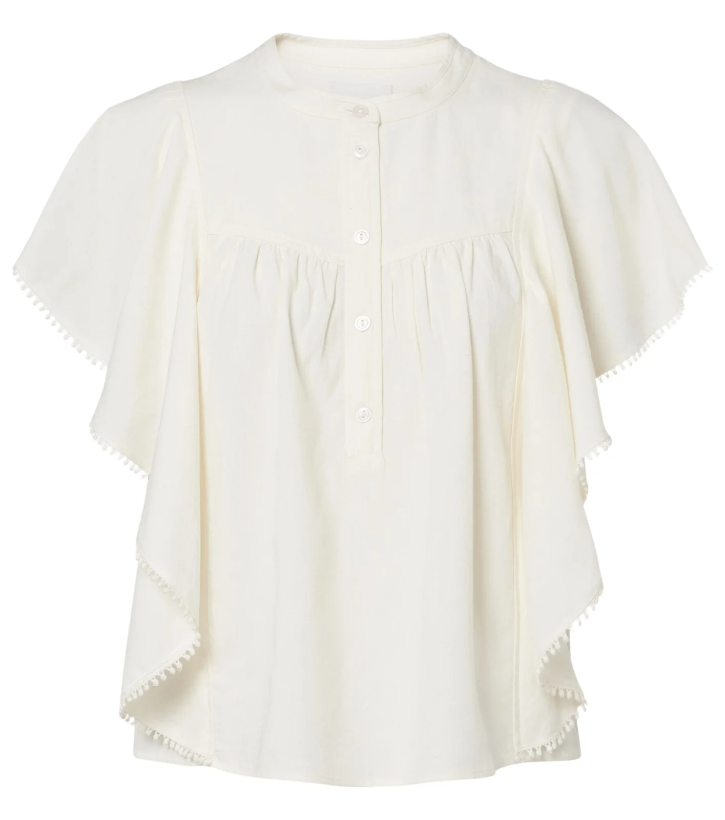 Marlie ruffled crochet-trimmed blouse Marlie ruffled crochet-trimmed blouse