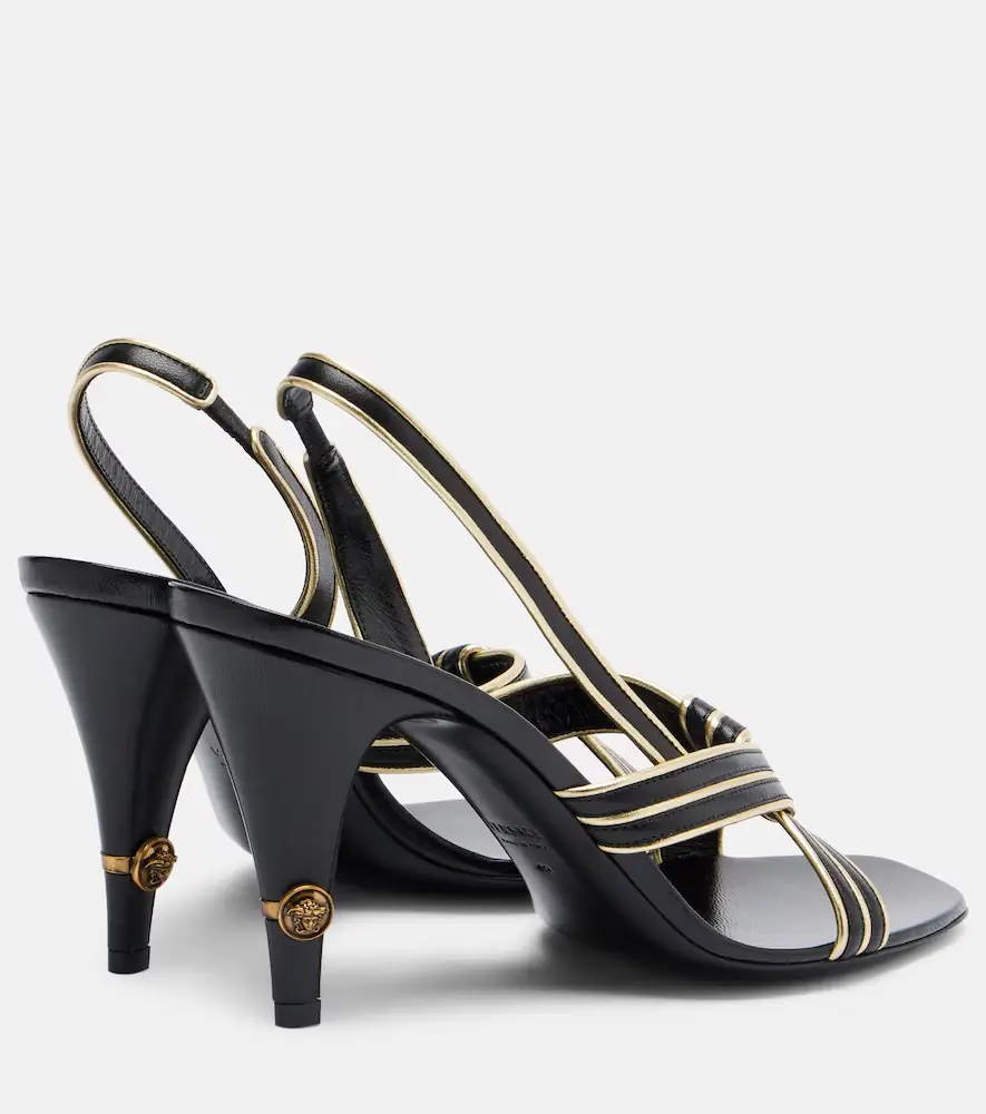Versace Gianni leather slingback sandals | Thumbnail 2 Versace Gianni leather slingback sandals | Thumbnail 2