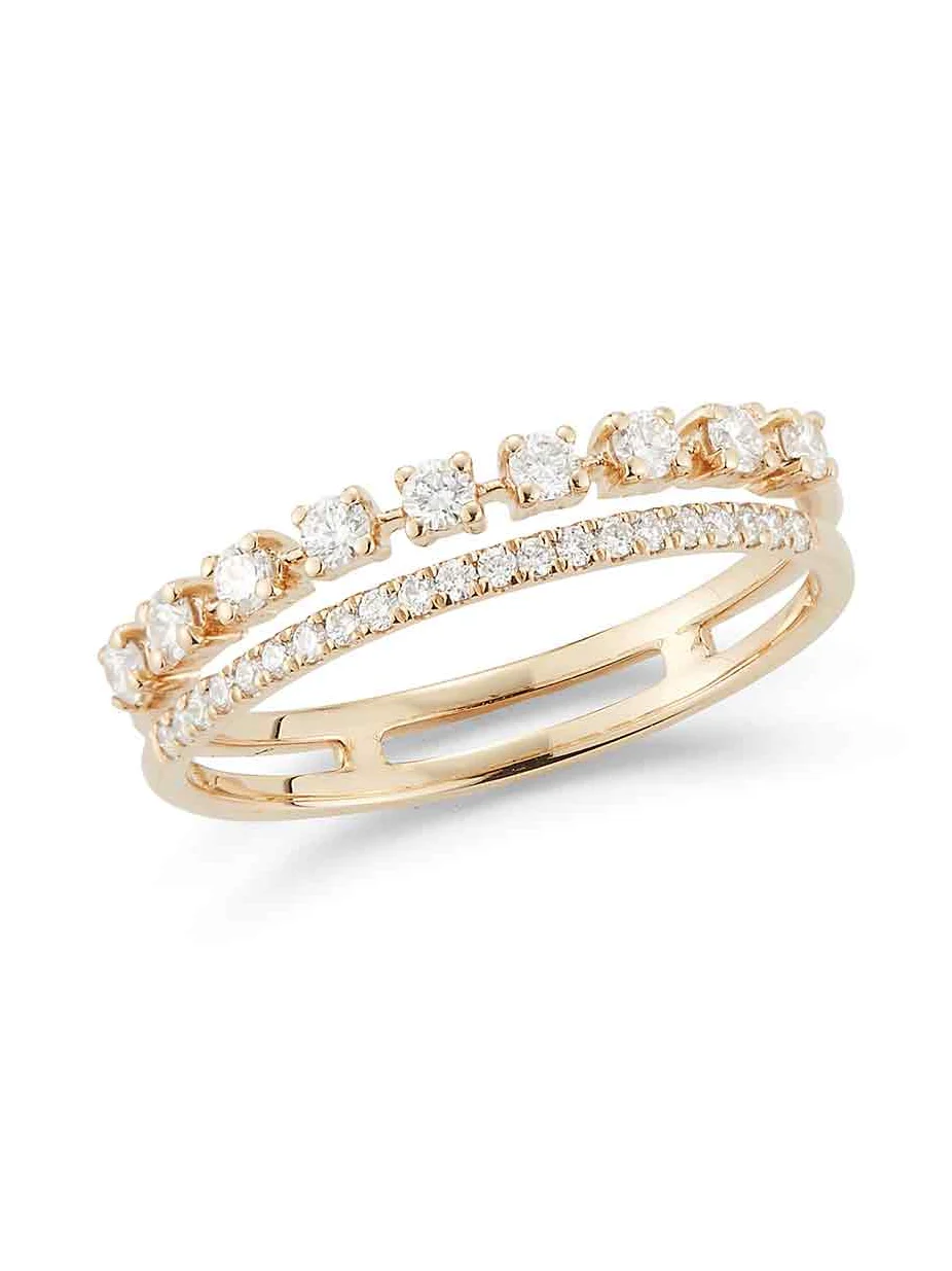 Diamond Ava Bea Double Row Ring Diamond Ava Bea Double Row Ring