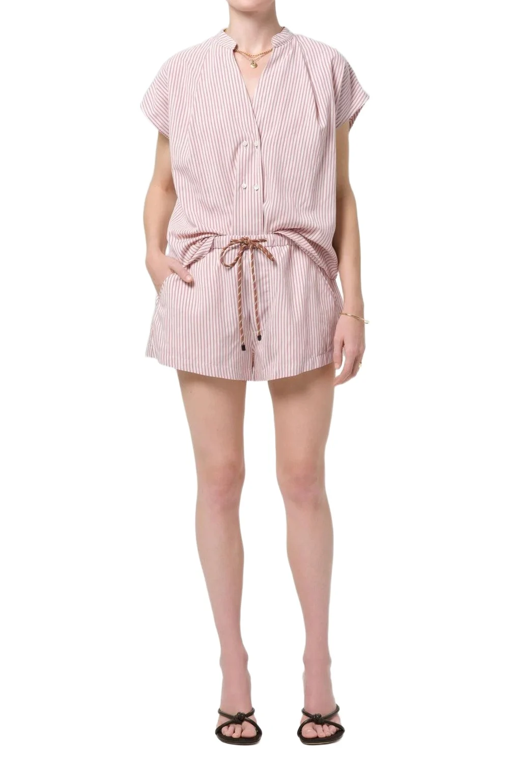 Citizens of Humanity Penelope Blouse - Raspberry Stripe