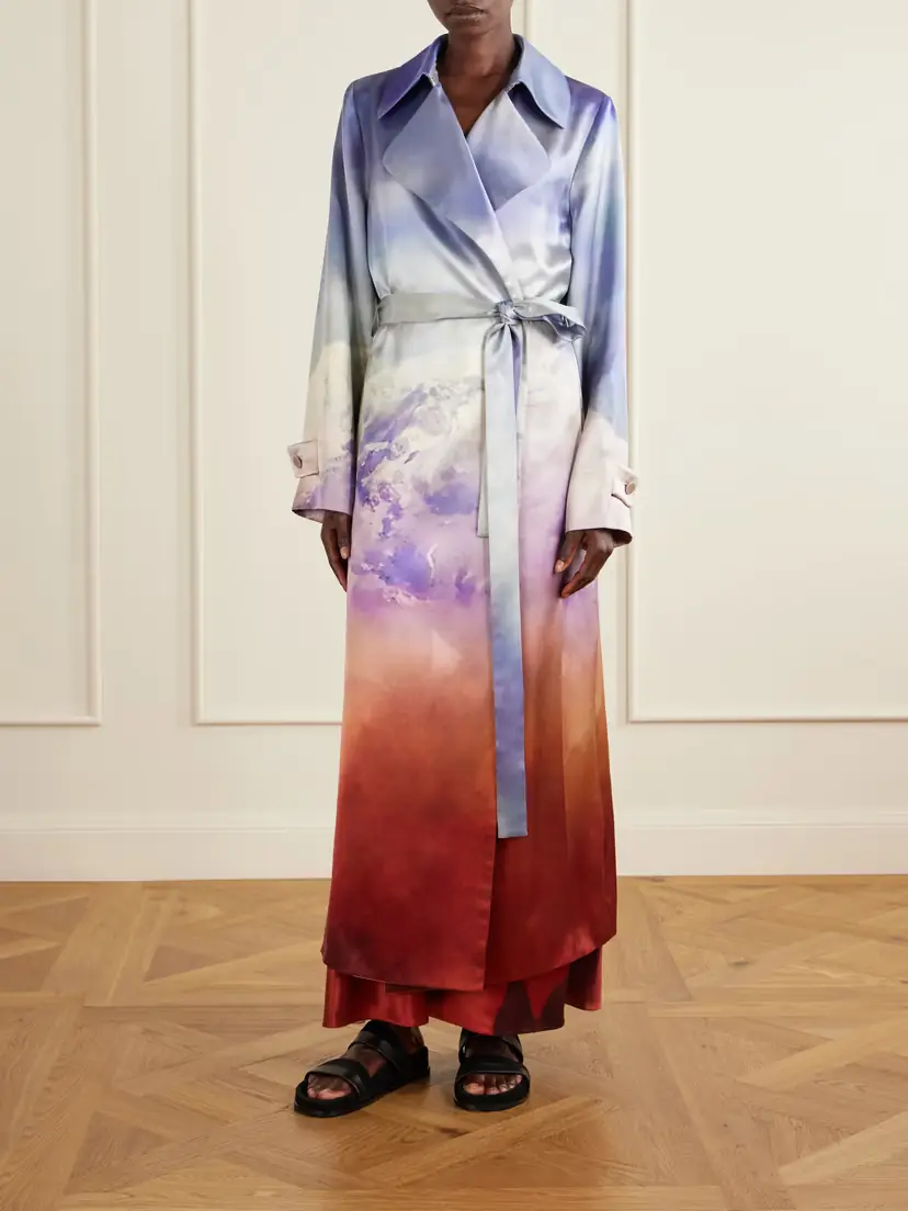 Gabriela Hearst Lyra Printed Silk-satin Coat | Thumbnail 2 Gabriela Hearst Lyra Printed Silk-satin Coat | Thumbnail 2