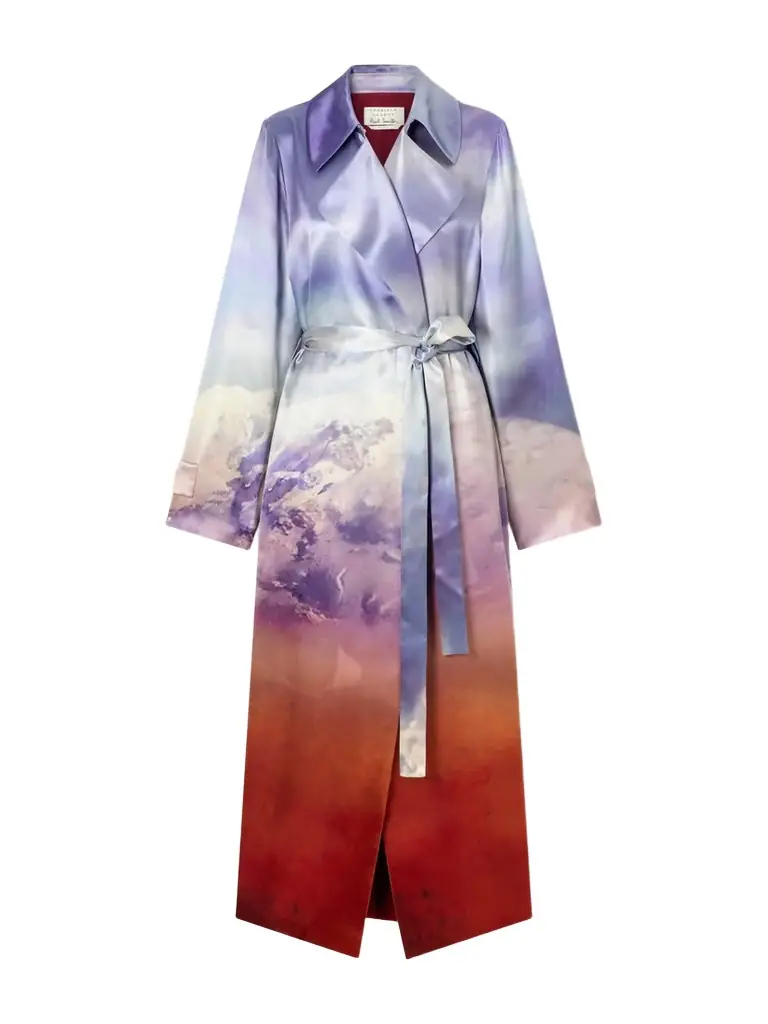 Lyra Printed Silk-satin Coat Lyra Printed Silk-satin Coat