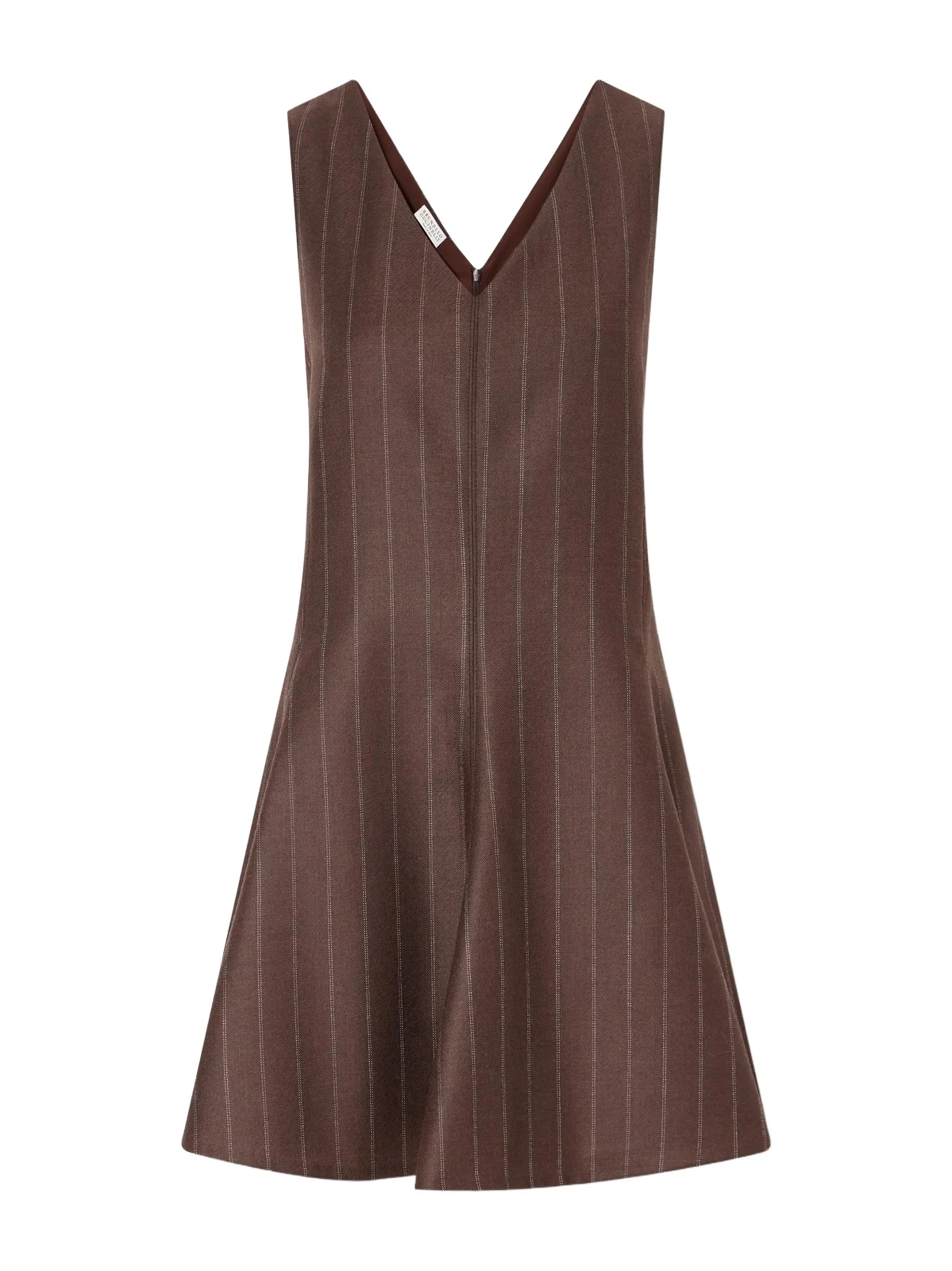 Striped Wool Woven Mini Dress
