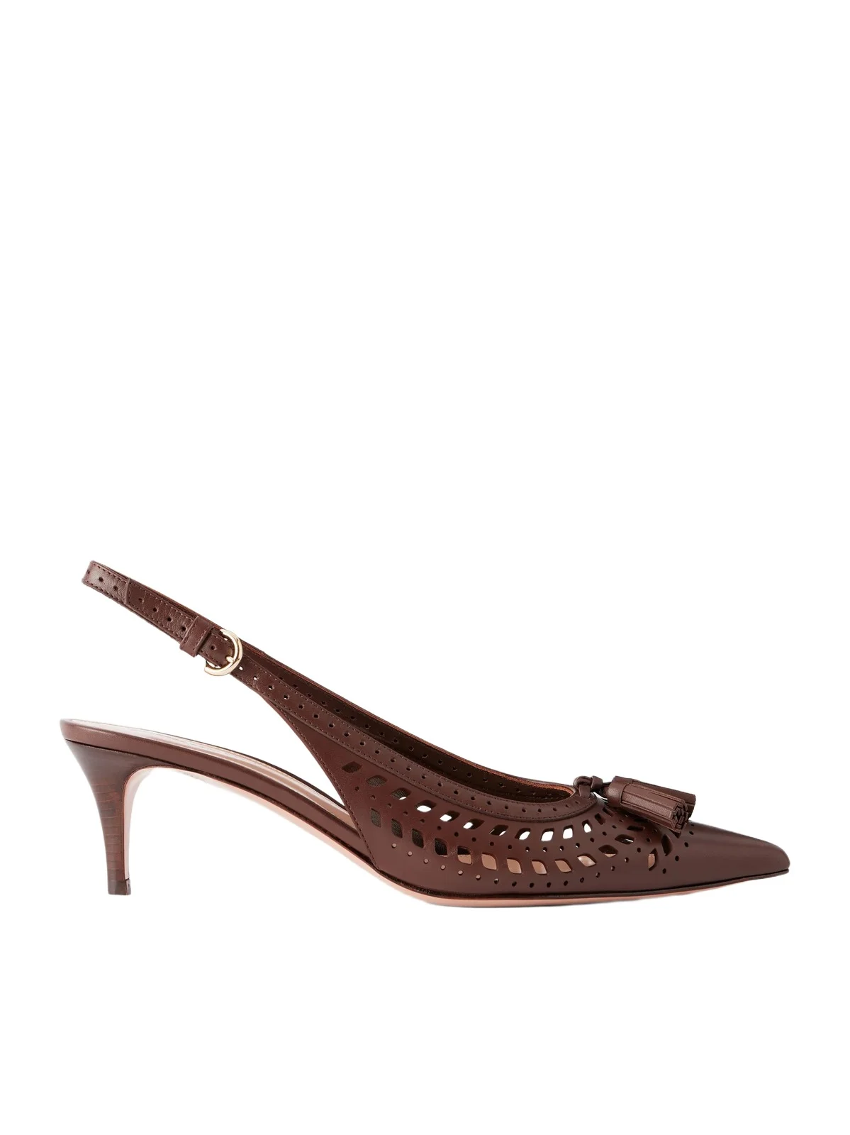 55 Laser-cut Leather Slingback Pumps 55 Laser-cut Leather Slingback Pumps