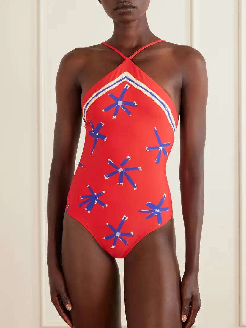 Staud Cadence Printed Halterneck One-piece | Thumbnail 2