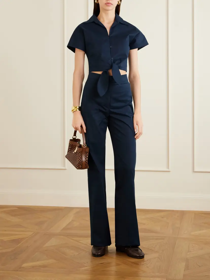 Giuliva Heritage Laura Cotton-blend Straight-leg Pants | Thumbnail 2 Giuliva Heritage Laura Cotton-blend Straight-leg Pants | Thumbnail 2
