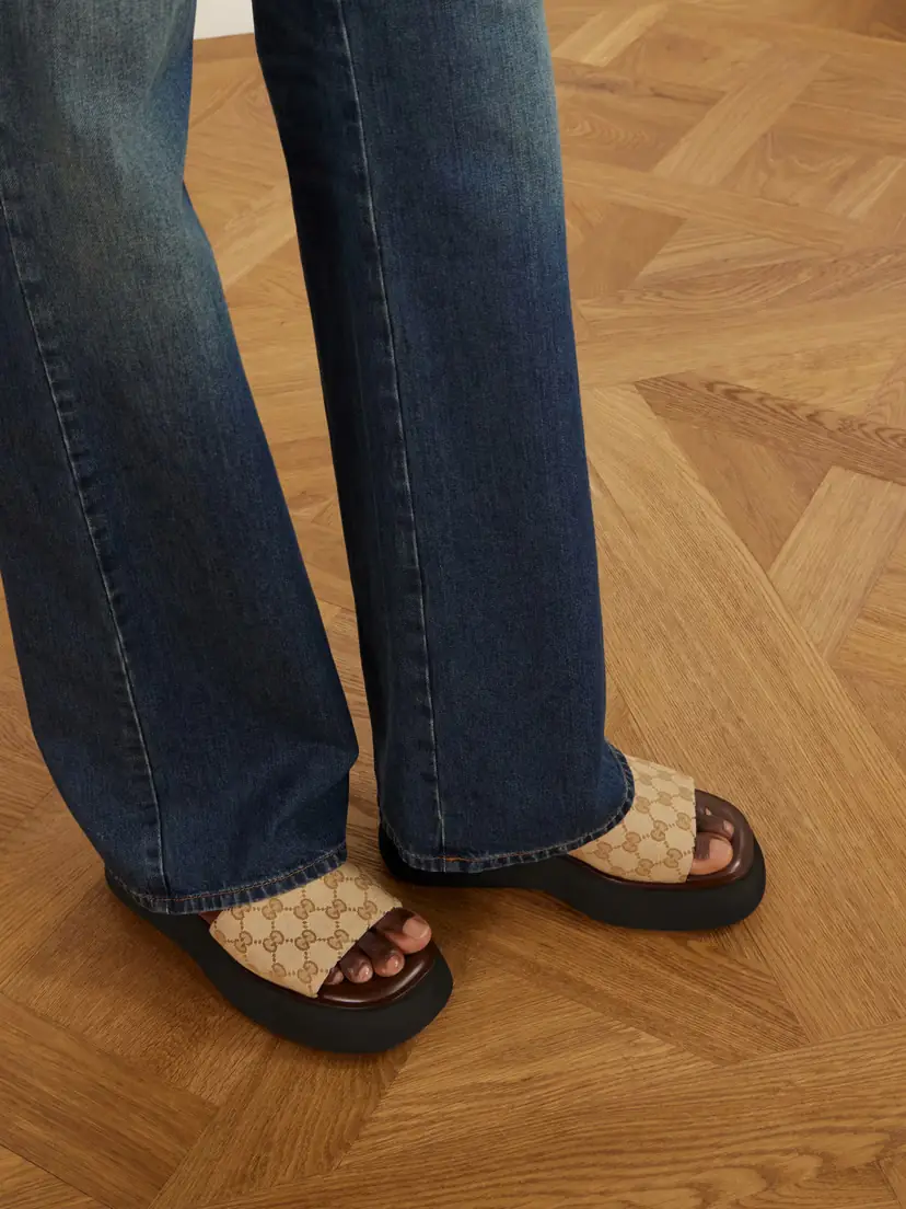 Gucci Gg Supreme-jacquard Canvas Platform Slides | Thumbnail 2