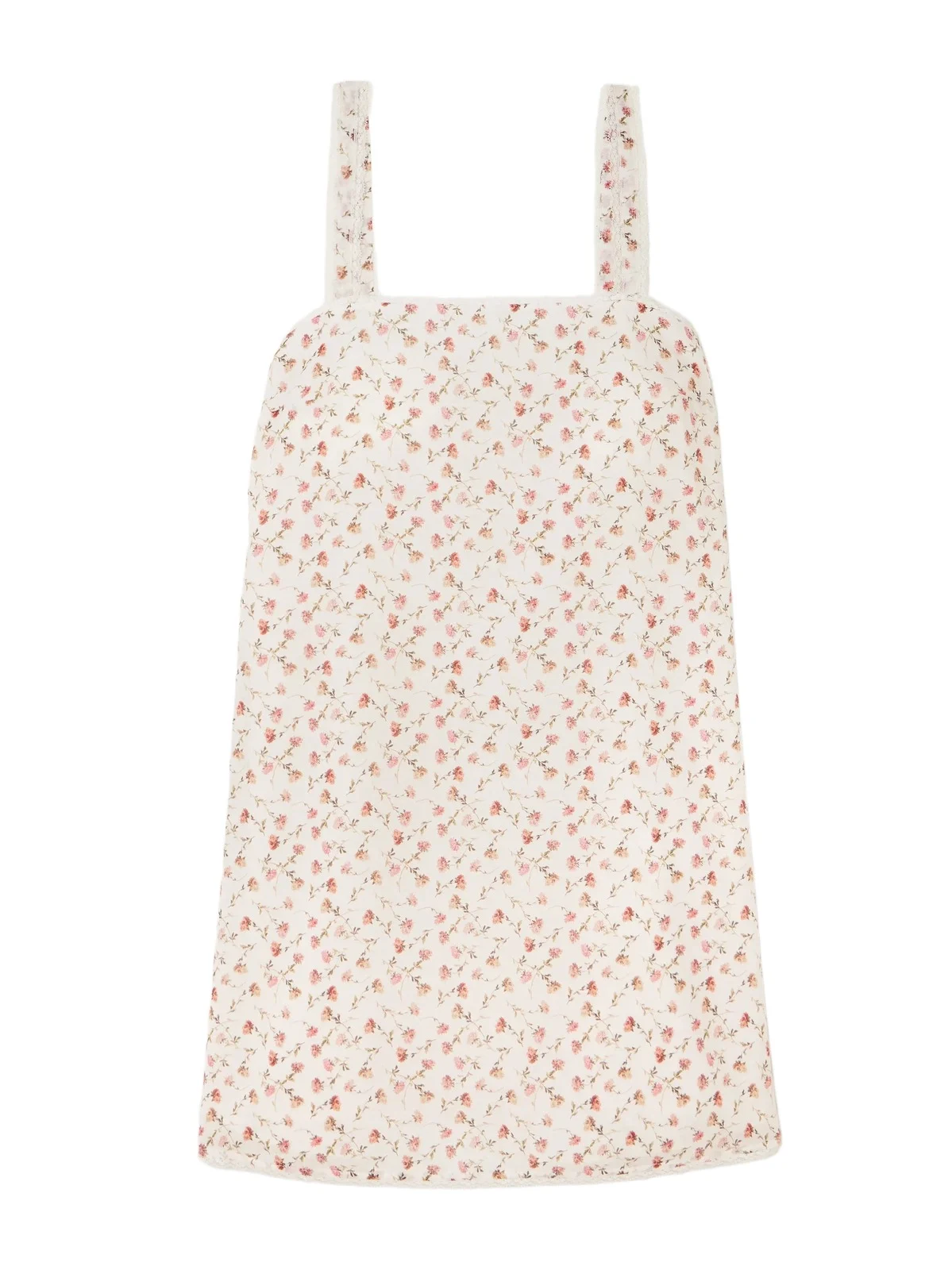 Charlotte Lace-trimmed Floral-print Cotton Mini Dress Charlotte Lace-trimmed Floral-print Cotton Mini Dress