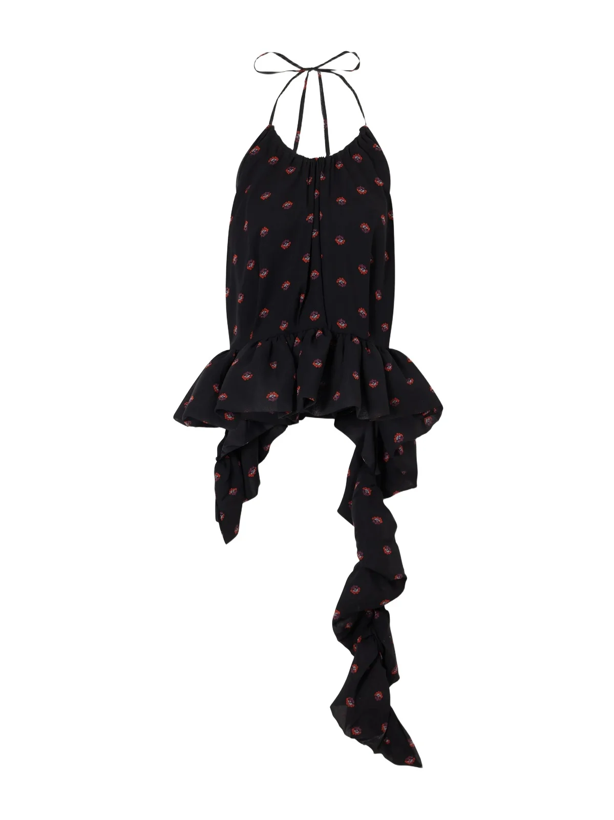 Tamara Printed Silk-chiffon Peplum Blouse