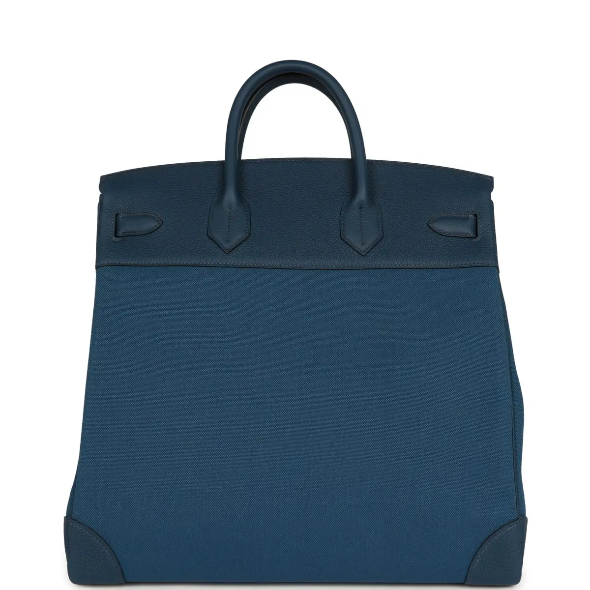 HERMÈS Hermes HAC Birkin 40 Bleu De Prusse Togo and Bleu Thalassa Militaire Canvas Palladium Hardware | Thumbnail 4