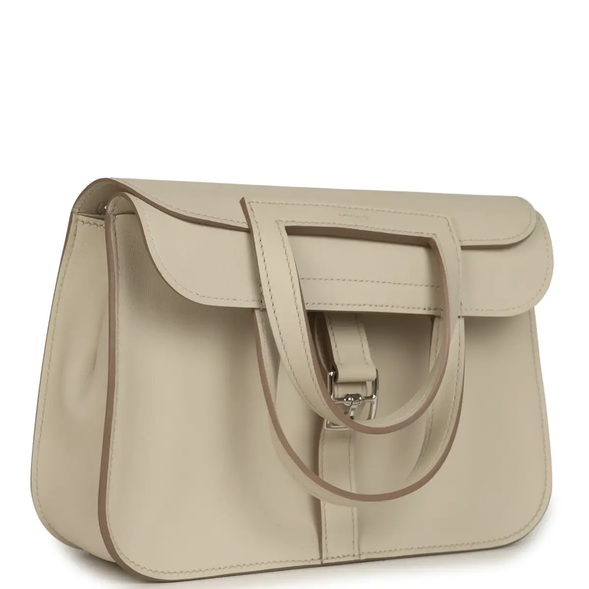 HERMÈS Hermes Mini Halzan Craie Swift Palladium Hardware | Thumbnail 2 HERMÈS Hermes Mini Halzan Craie Swift Palladium Hardware | Thumbnail 2