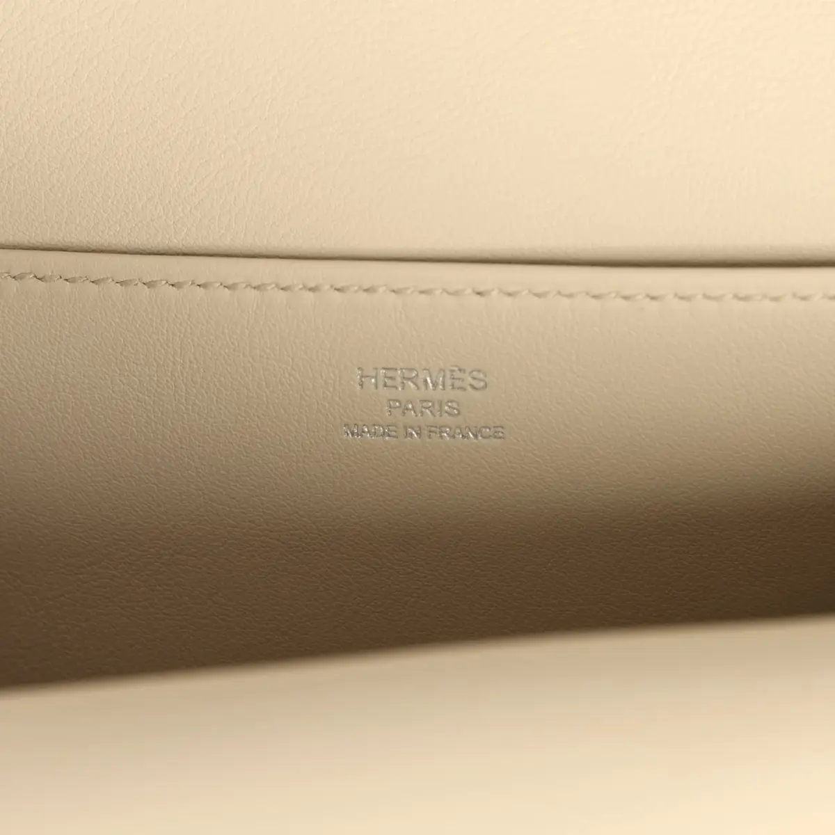 HERMÈS Hermes Mini Halzan Craie Swift Palladium Hardware | Thumbnail 12 HERMÈS Hermes Mini Halzan Craie Swift Palladium Hardware | Thumbnail 12