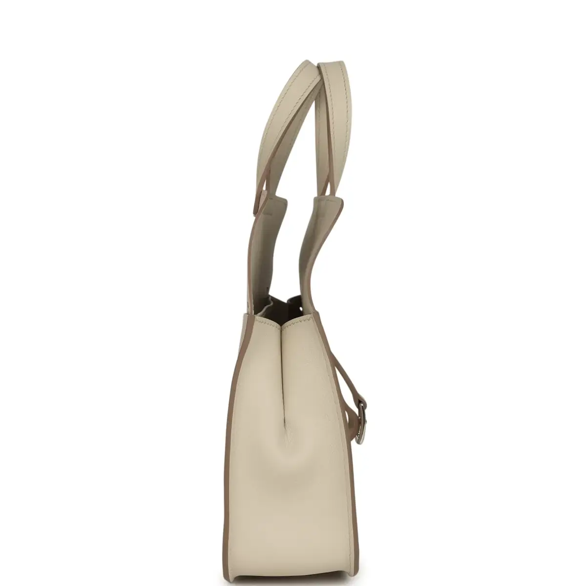 HERMÈS Hermes Mini Halzan Craie Swift Palladium Hardware | Thumbnail 4 HERMÈS Hermes Mini Halzan Craie Swift Palladium Hardware | Thumbnail 4
