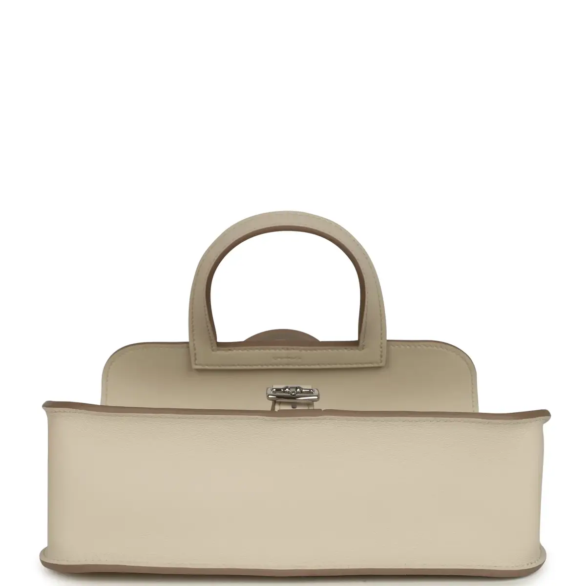 HERMÈS Hermes Mini Halzan Craie Swift Palladium Hardware | Thumbnail 10 HERMÈS Hermes Mini Halzan Craie Swift Palladium Hardware | Thumbnail 10