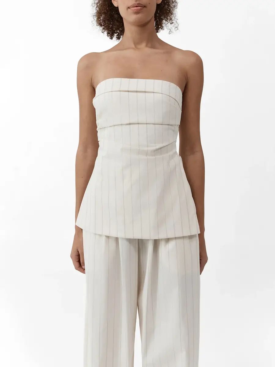 St. Agni Strapless Tie Back Top | Thumbnail 4