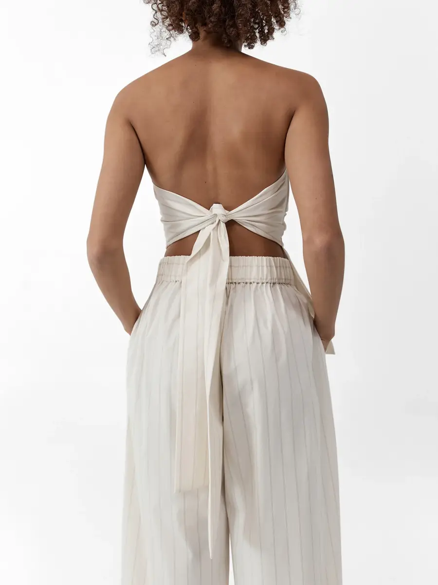 St. Agni Strapless Tie Back Top | Thumbnail 5