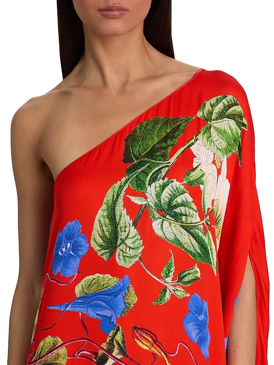 Alice + Olivia Women's Linn Floral One-Shoulder Maxi Dress | Thumbnail 6