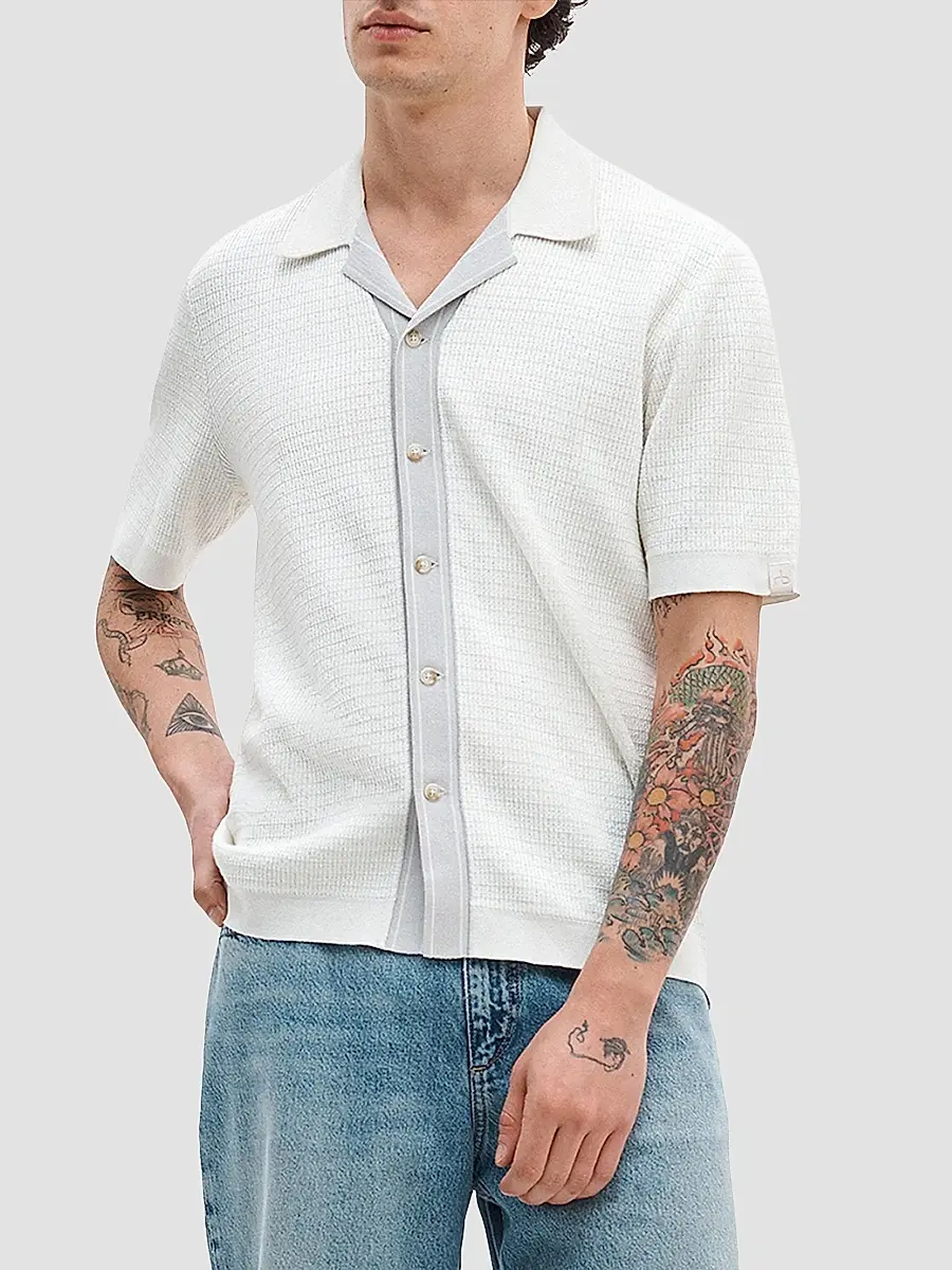 rag & bone Men's Harvey Knit Camp Shirt | Thumbnail 3 rag & bone Men's Harvey Knit Camp Shirt | Thumbnail 3