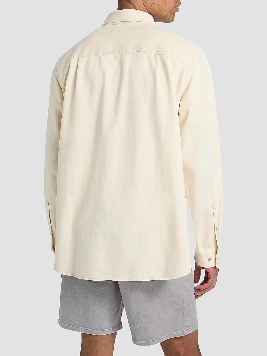 rag & bone Men's Denim Long-Sleeve Polo Shirt | Thumbnail 5 rag & bone Men's Denim Long-Sleeve Polo Shirt | Thumbnail 5