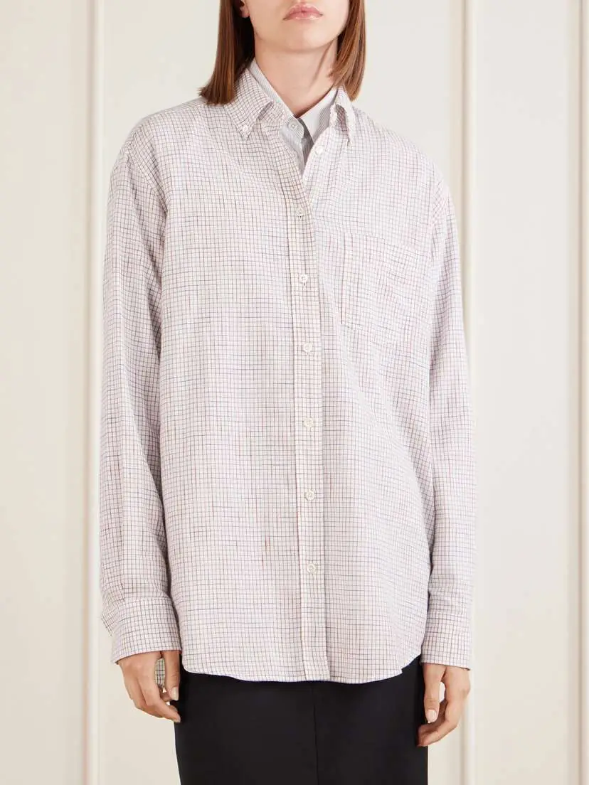 The Row Dalan Checked Cotton Shirt | Thumbnail 3
