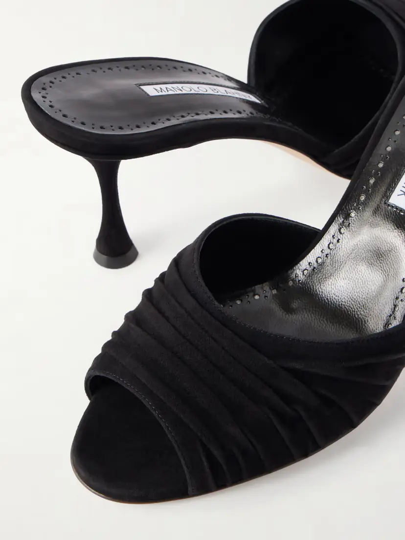 Manolo Blahnik Pirua 70 Suede Mules | Thumbnail 5