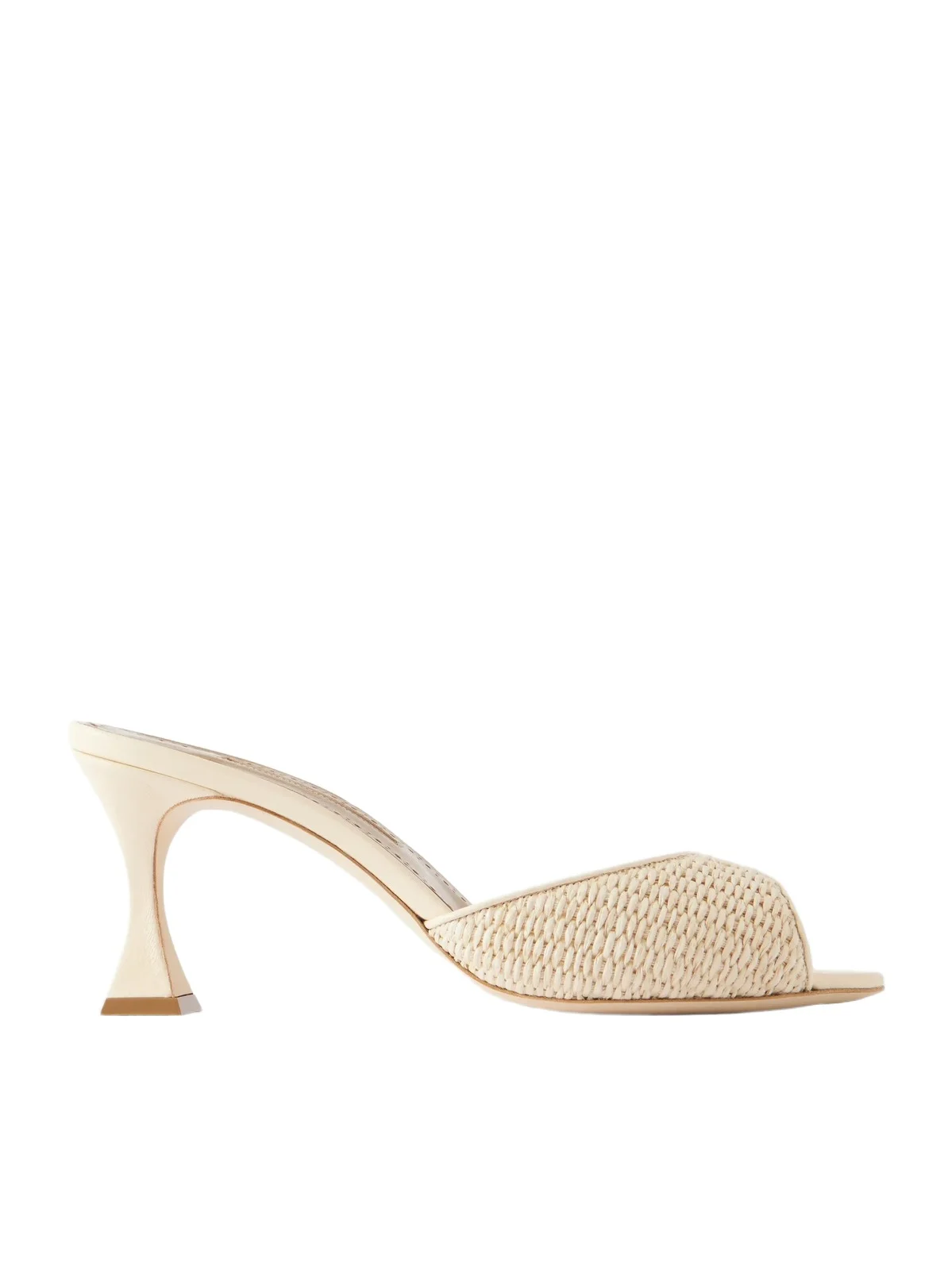 Jadara 70 Leather-trimmed Raffia Sandals