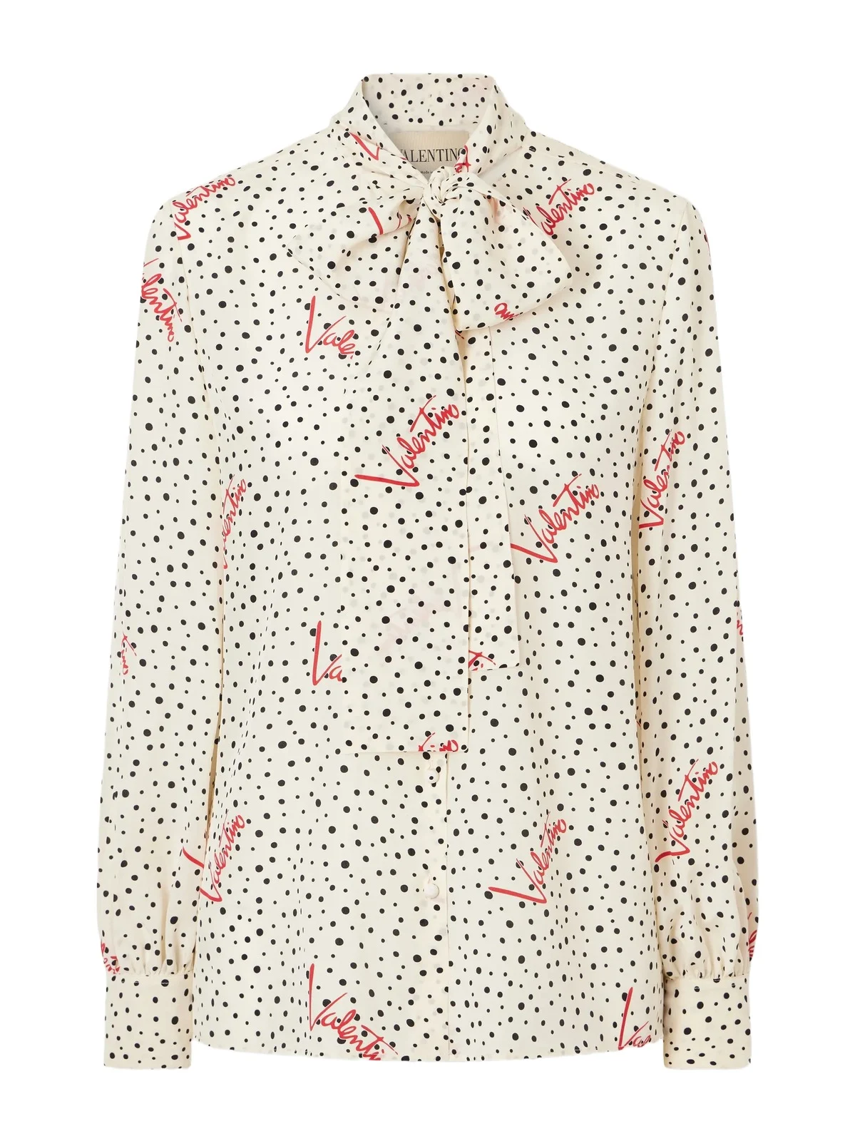 Pussy-bow Polka-dot Silk Crepe De Chine Blouse Pussy-bow Polka-dot Silk Crepe De Chine Blouse