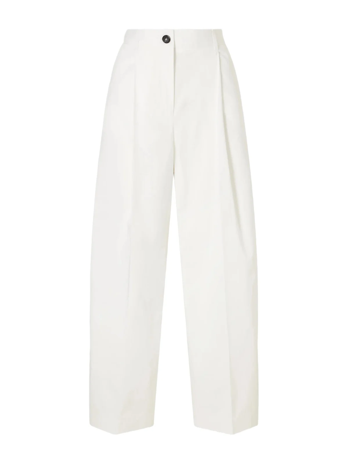 Pleated Cotton Wide-leg Pants