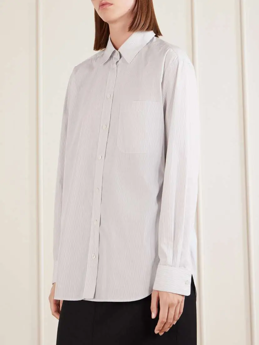 The Row Gavina Striped Cotton-poplin Shirt | Thumbnail 3