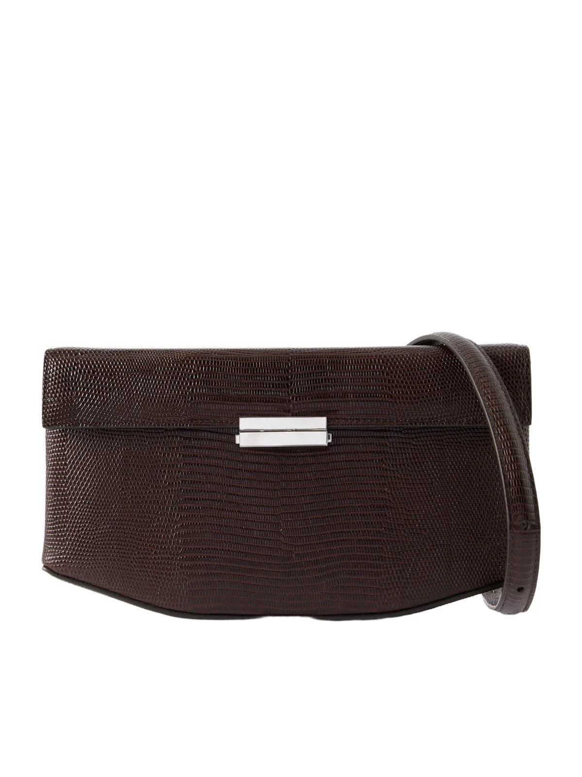 Clip Lizard-effect Leather Shoulder Bag Clip Lizard-effect Leather Shoulder Bag