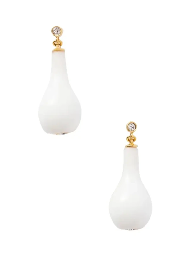 Drop Crystal-embellished Gold-plated Earrings Drop Crystal-embellished Gold-plated Earrings