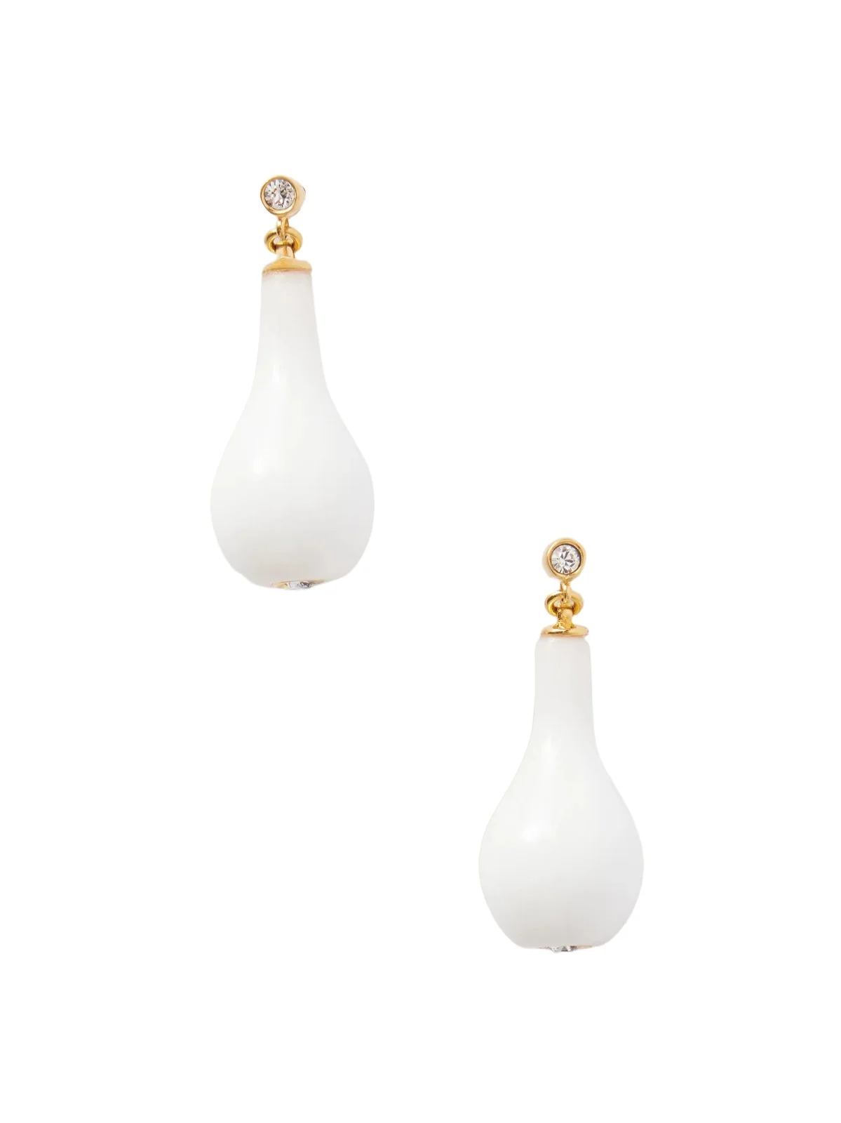 Drop Crystal-embellished Gold-plated Earrings