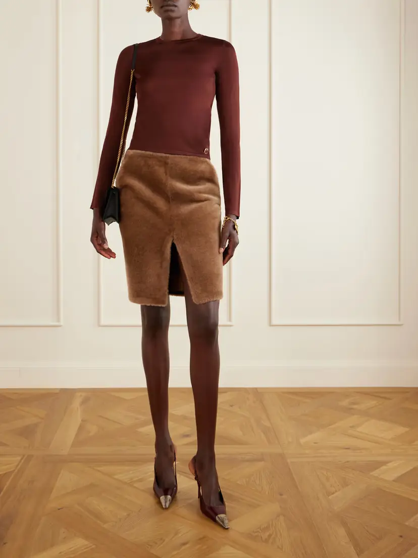 Saint Laurent Cassandre-embellished Knit T-shirt | Thumbnail 2 Saint Laurent Cassandre-embellished Knit T-shirt | Thumbnail 2